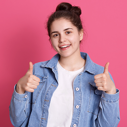 Happy student