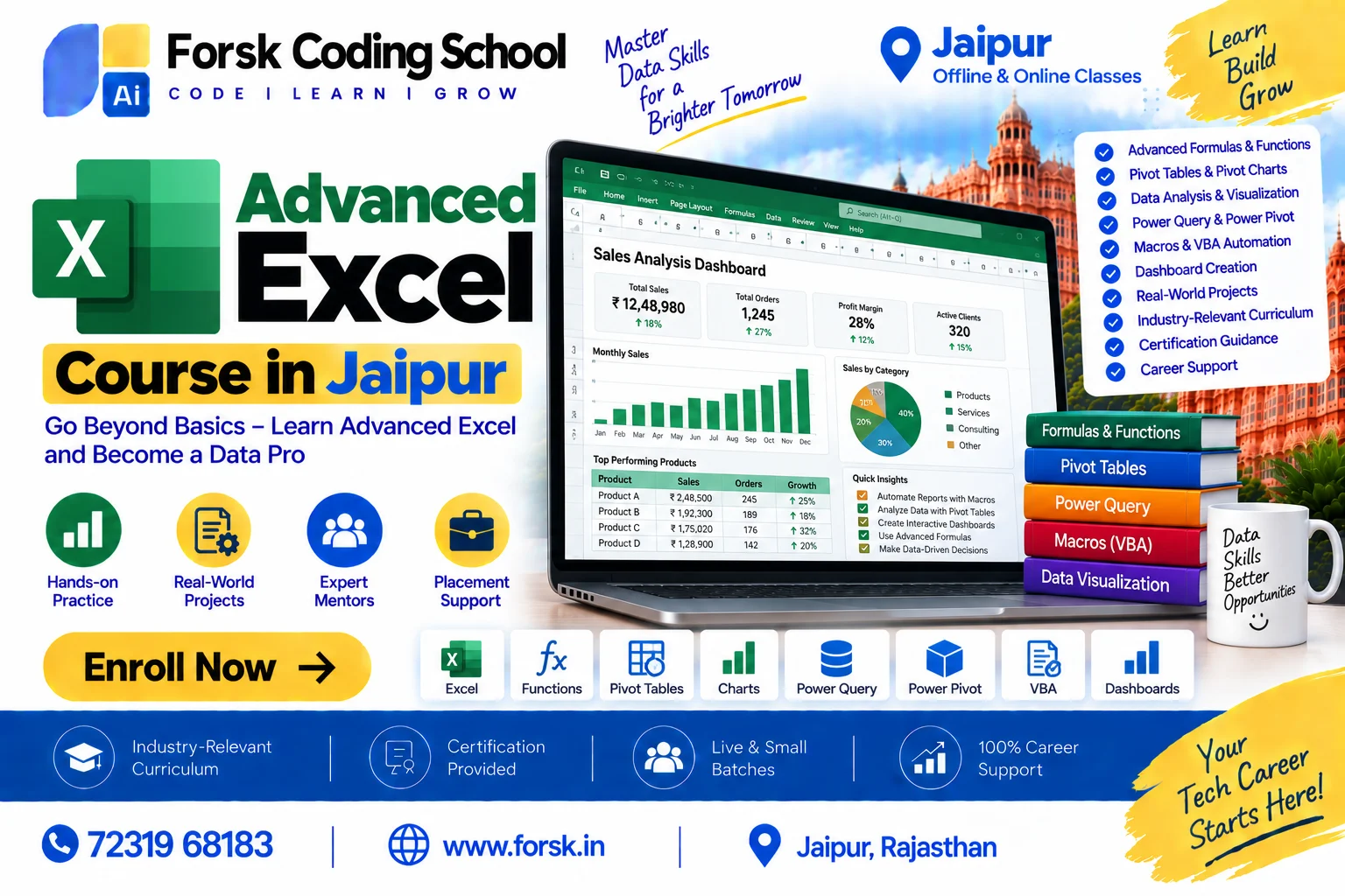 Advanced Excel Course Jaipur Course in Jaipur at Forsk Coding School