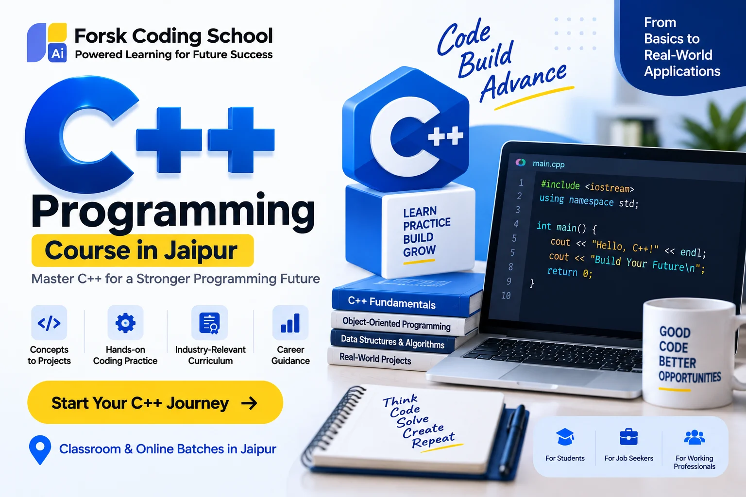 C++ Course Jaipur Course in Jaipur at Forsk Coding School