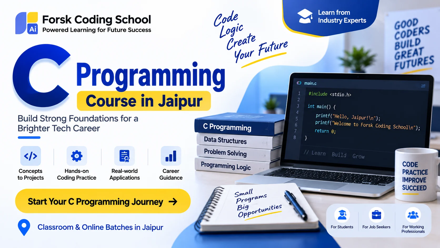 C Programming Course Jaipur Course in Jaipur at Forsk Coding School