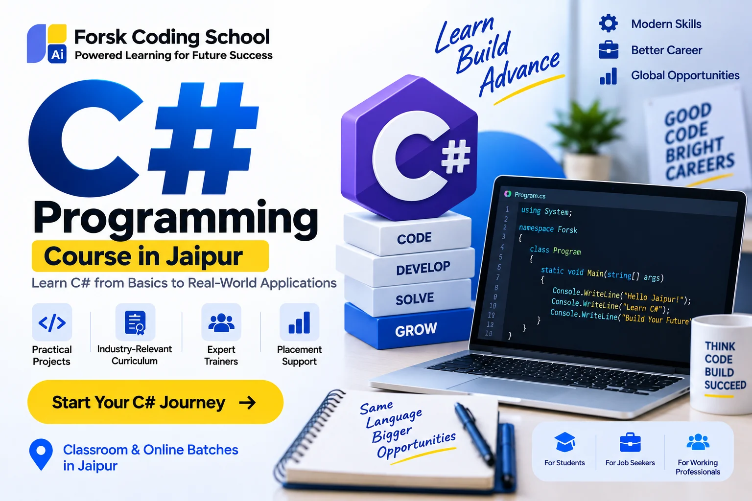 C# Course Jaipur Course in Jaipur at Forsk Coding School