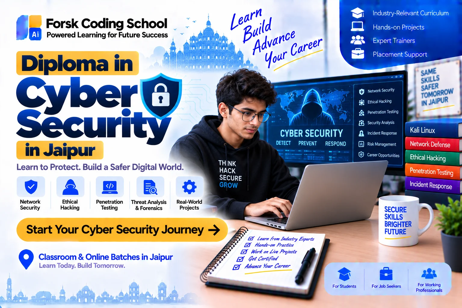 Diploma in Cyber Security Jaipur Course in Jaipur at Forsk Coding School