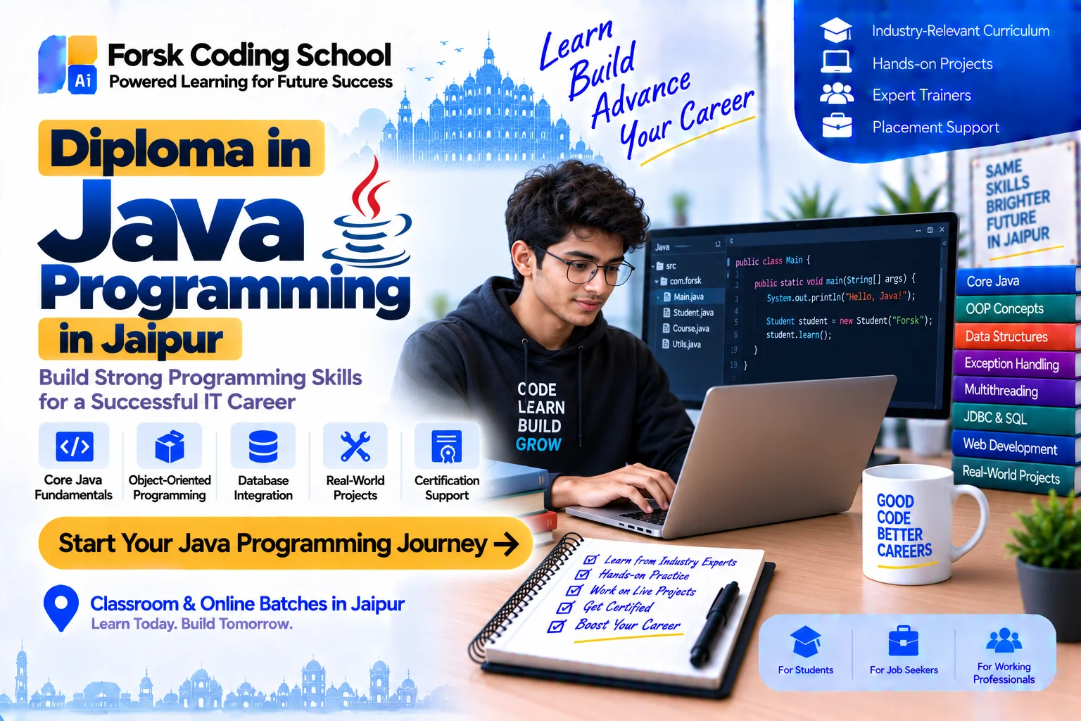 Diploma in Java Programming Jaipur Course in Jaipur at Forsk Coding School