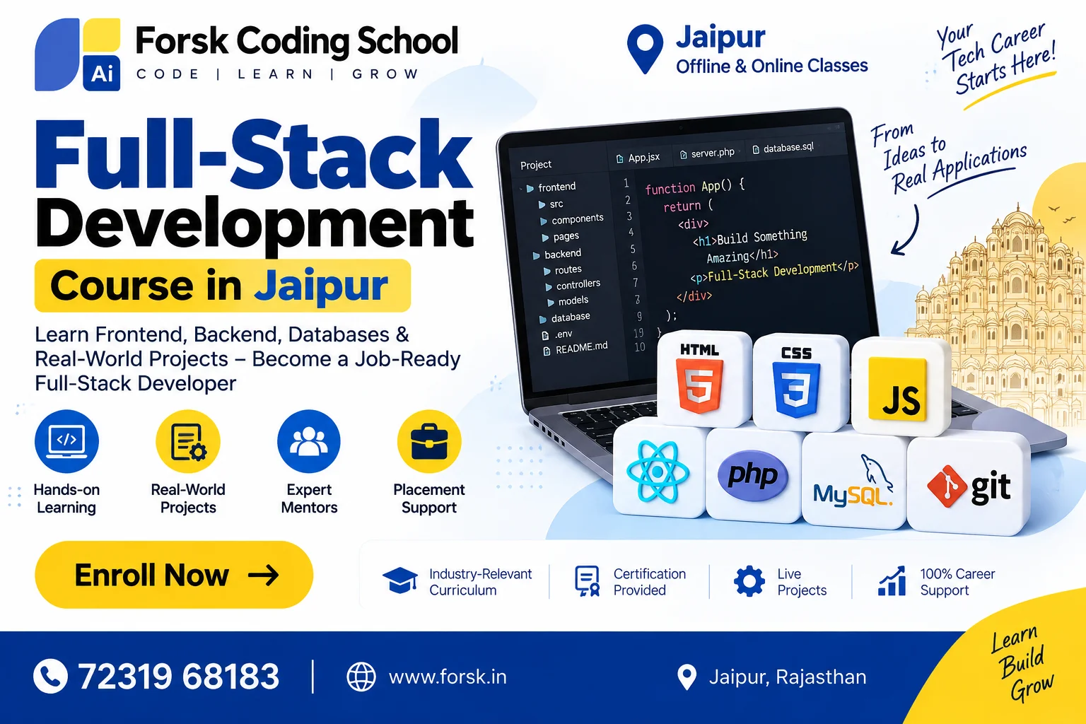 Full Stack Development Course Jaipur Course in Jaipur at Forsk Coding School
