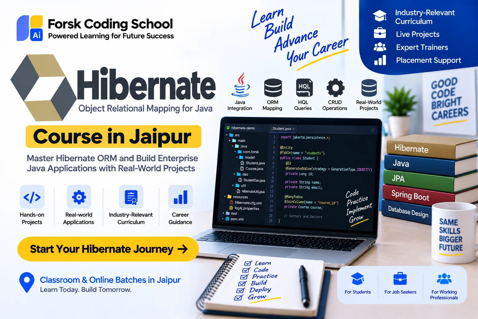 Hibernate Course Jaipur Course in Jaipur at Forsk Coding School