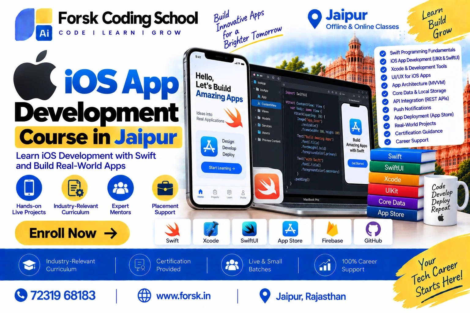 iOS App Development Course Jaipur Course in Jaipur at Forsk Coding School