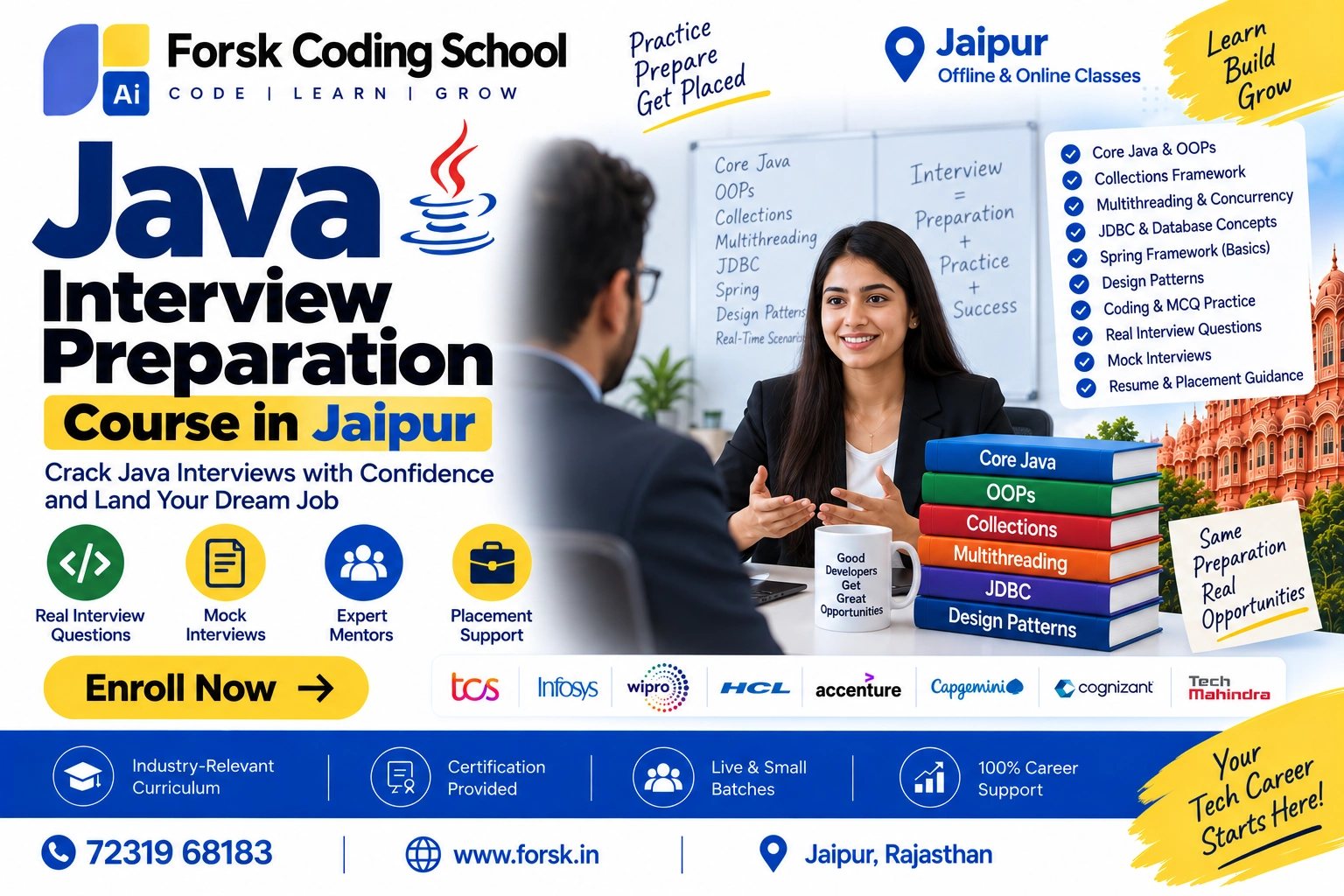 Java Interview Preparation Jaipur Course in Jaipur at Forsk Coding School