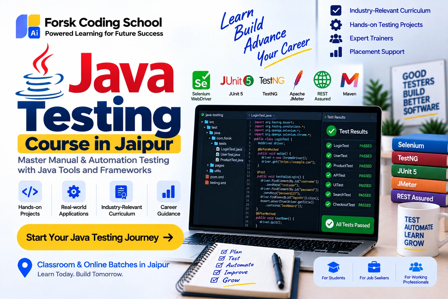 Java Testing Course Jaipur Course in Jaipur at Forsk Coding School