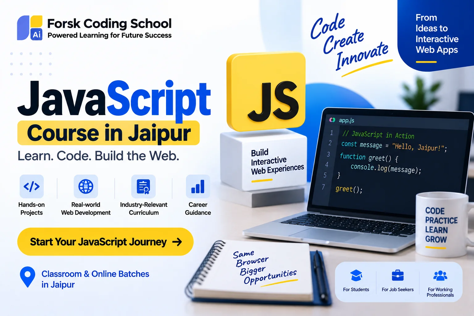 Javascript Course Jaipur Course in Jaipur at Forsk Coding School