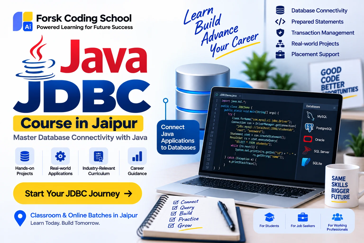 Jdbc Course Jaipur Course in Jaipur at Forsk Coding School