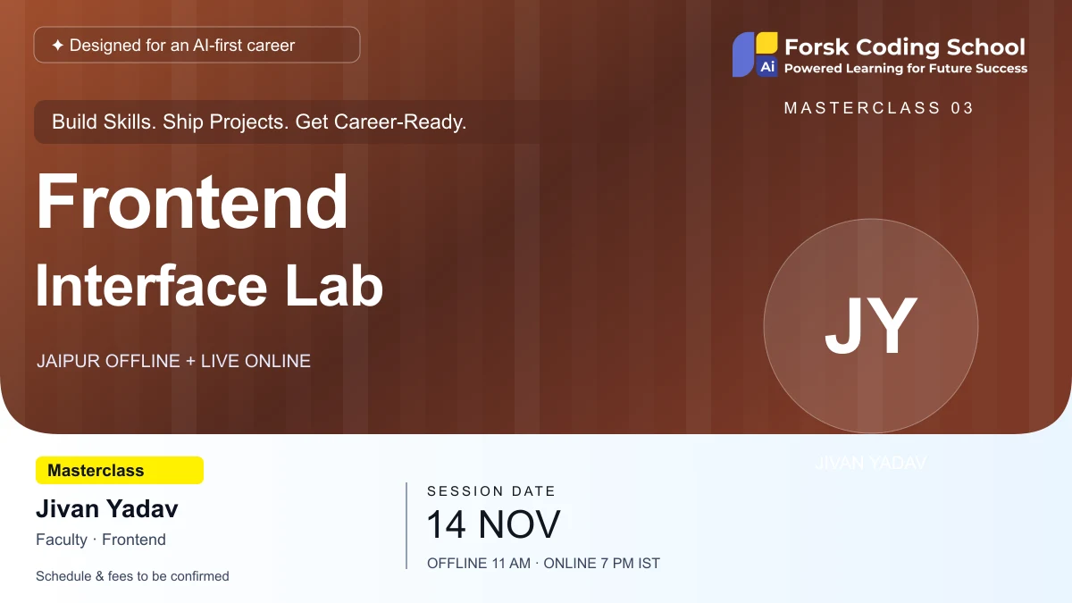 Build an accessible web interface with Jivan Yadav