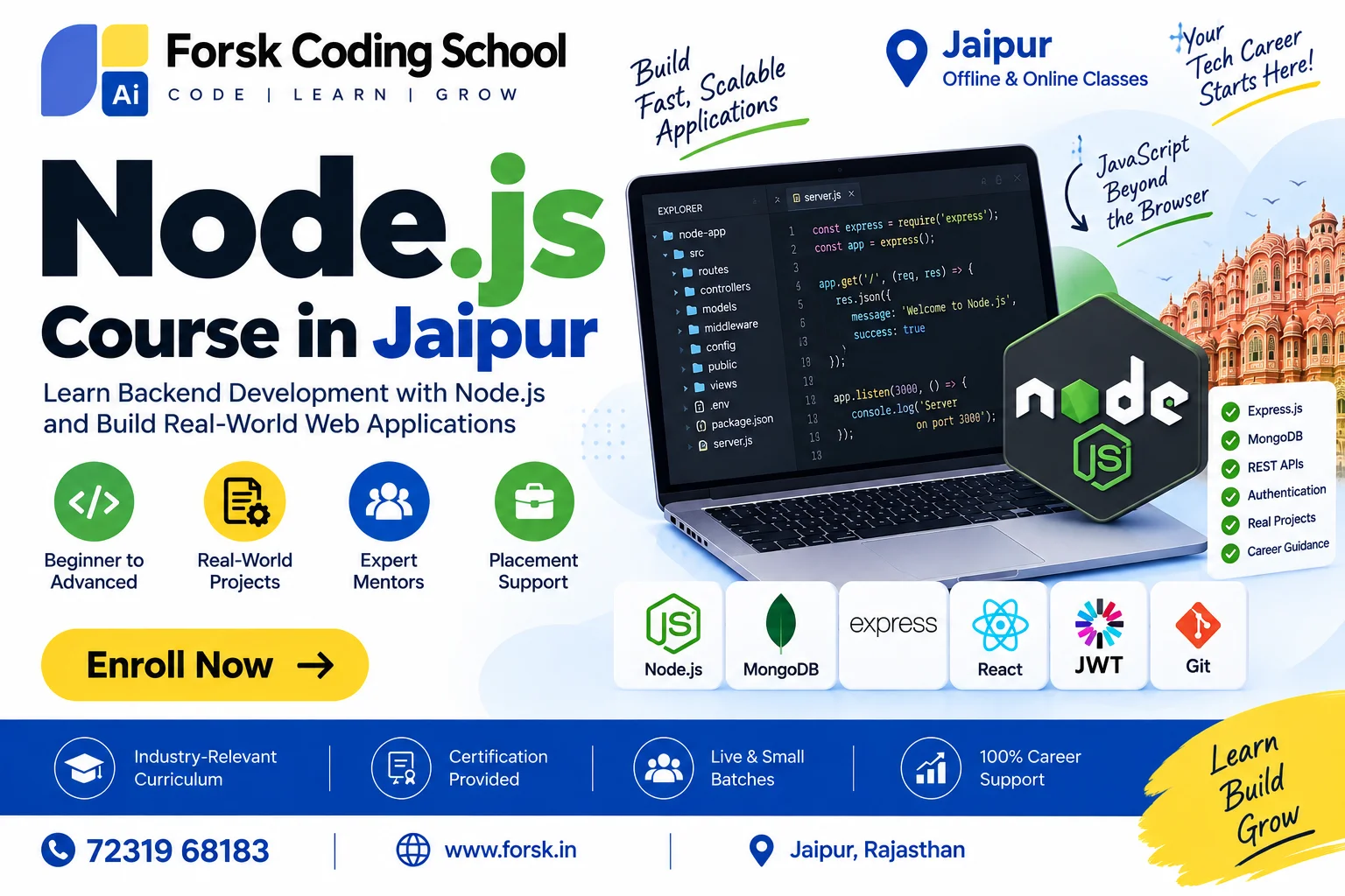Node.js Course Jaipur Course in Jaipur at Forsk Coding School