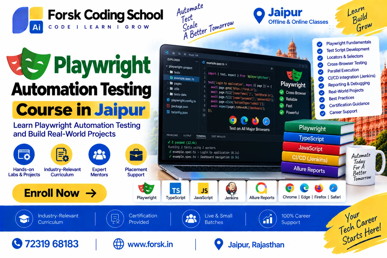 Playwright Course Jaipur Course in Jaipur at Forsk Coding School