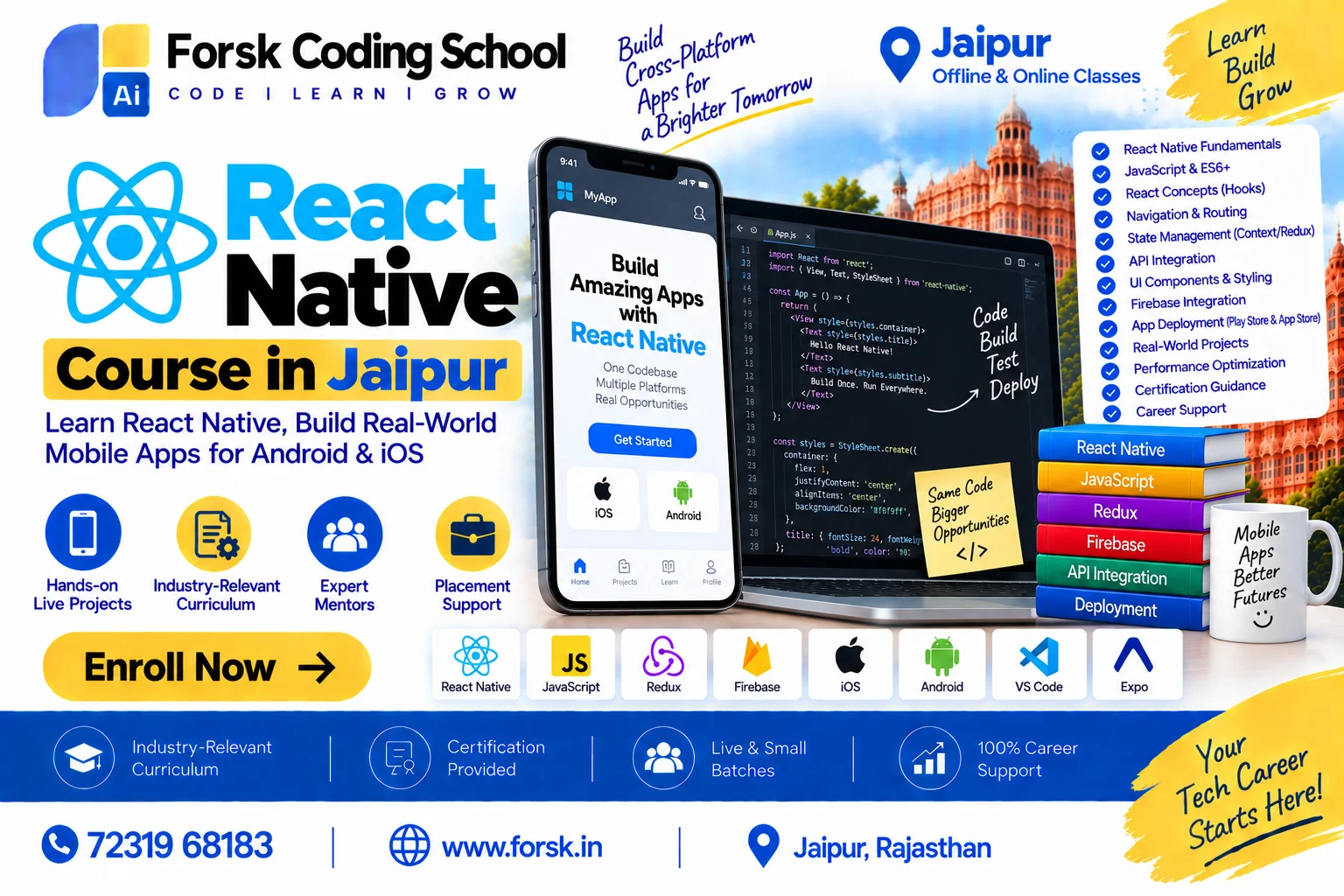 React Native Course Jaipur Course in Jaipur at Forsk Coding School