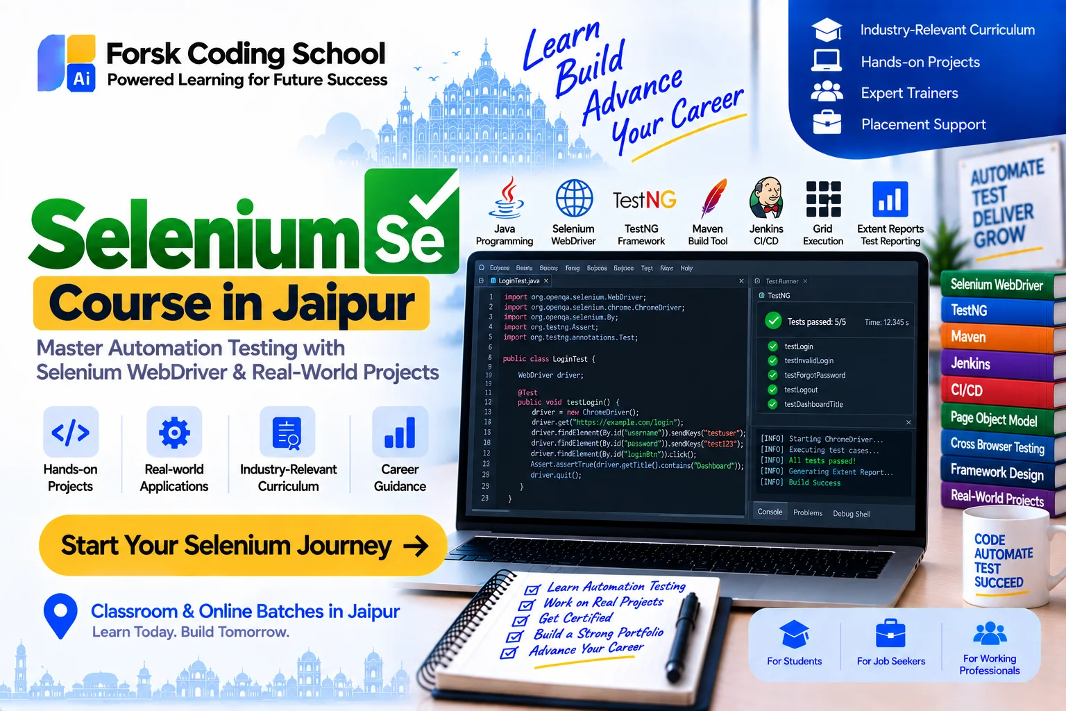 Selenium Course Jaipur Course in Jaipur at Forsk Coding School