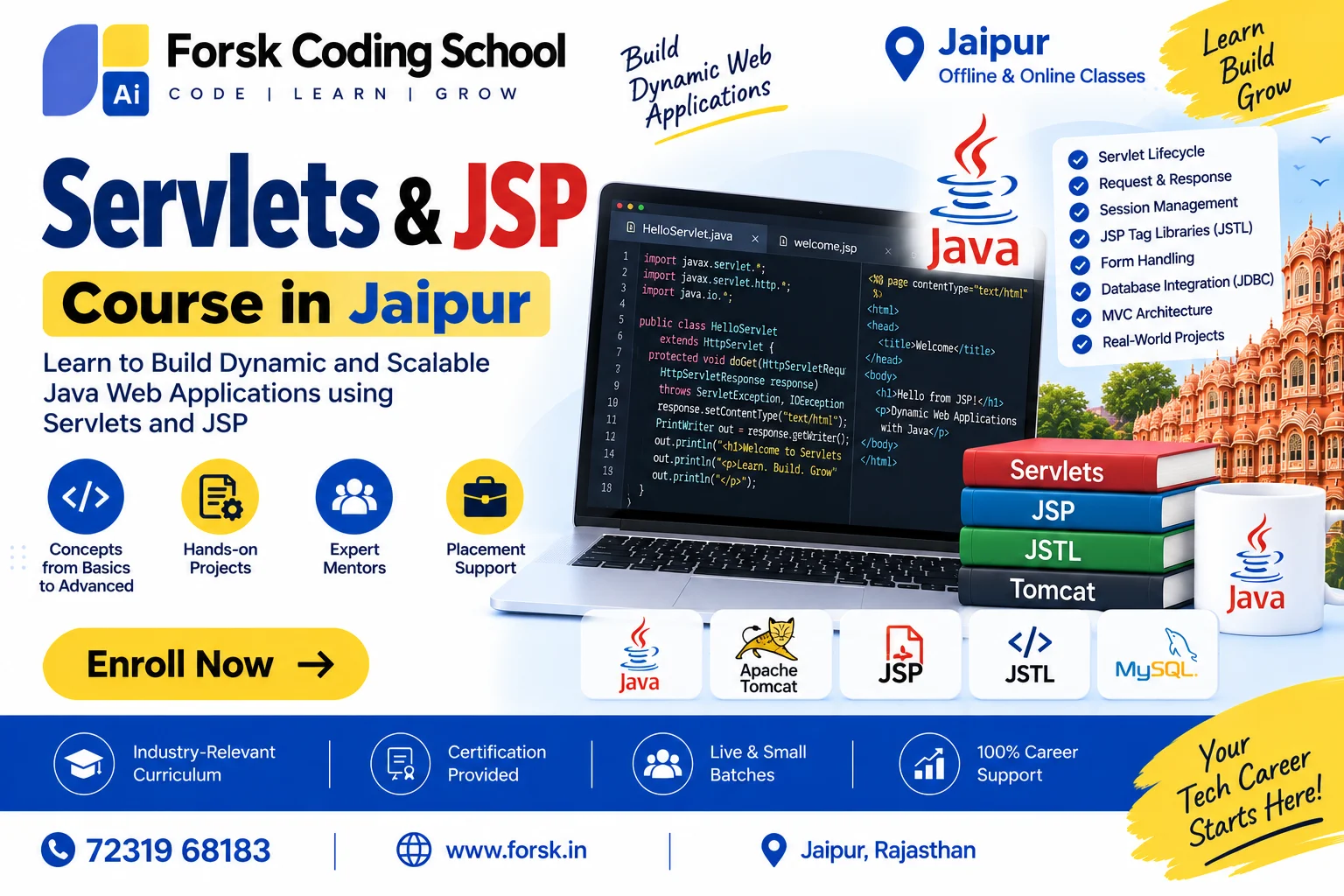 Servlets & JSP Course Jaipur Course in Jaipur at Forsk Coding School