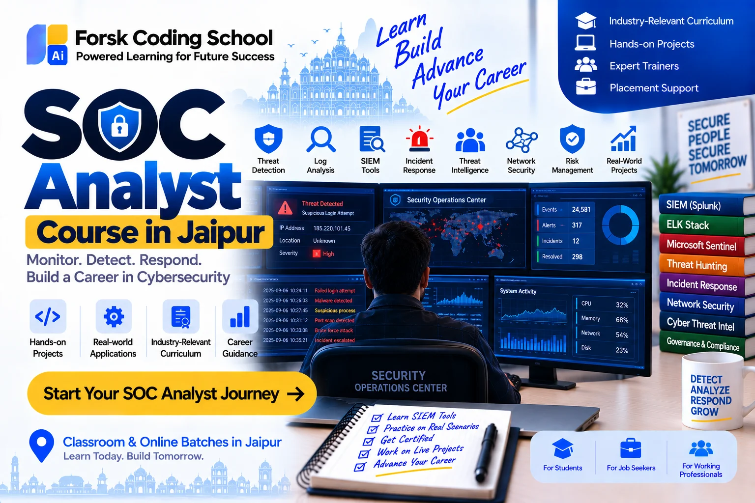 SOC Analyst Course Jaipur Course in Jaipur at Forsk Coding School