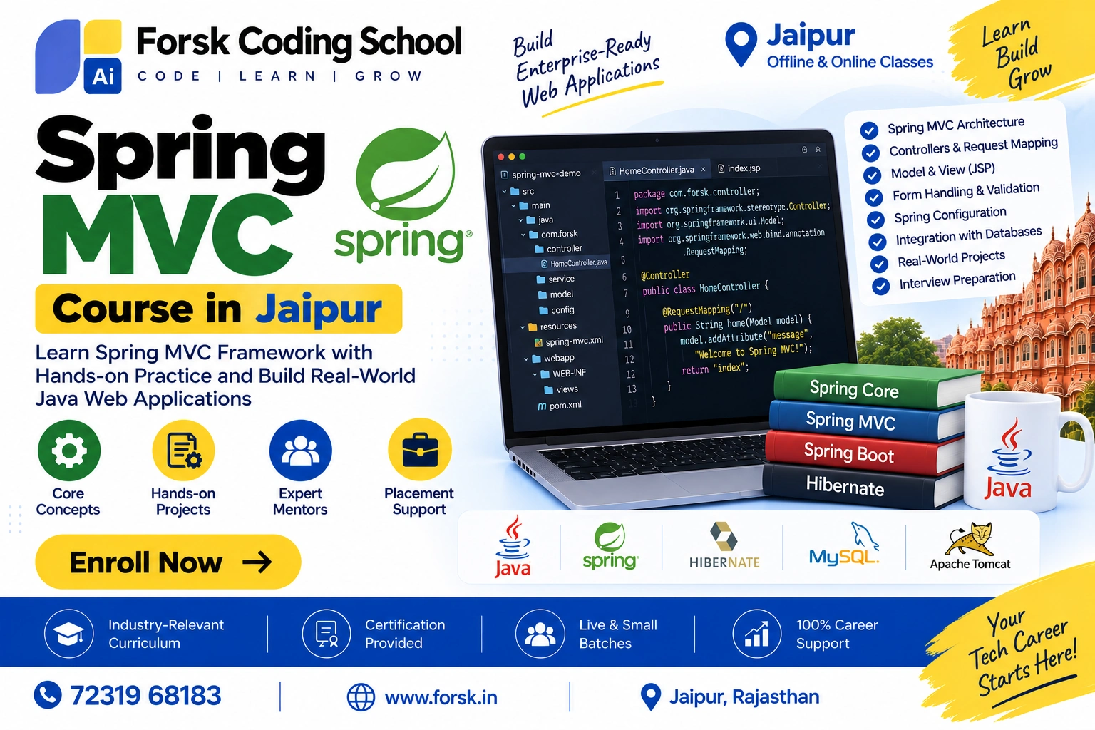 Spring MVC Course Jaipur Course in Jaipur at Forsk Coding School