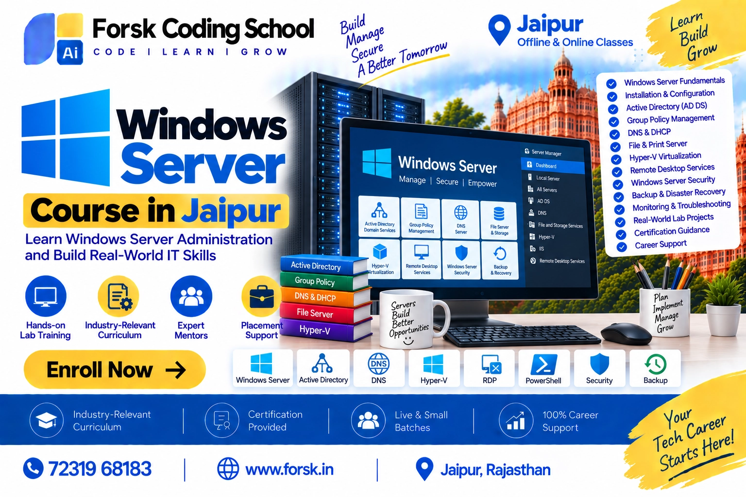 Windows Server Course Jaipur Course in Jaipur at Forsk Coding School