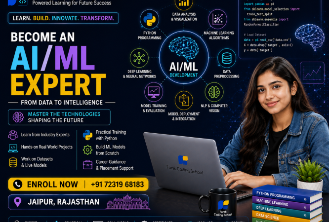 Become an AI ML Expert Course in Jaipur banner by Forsk Coding School