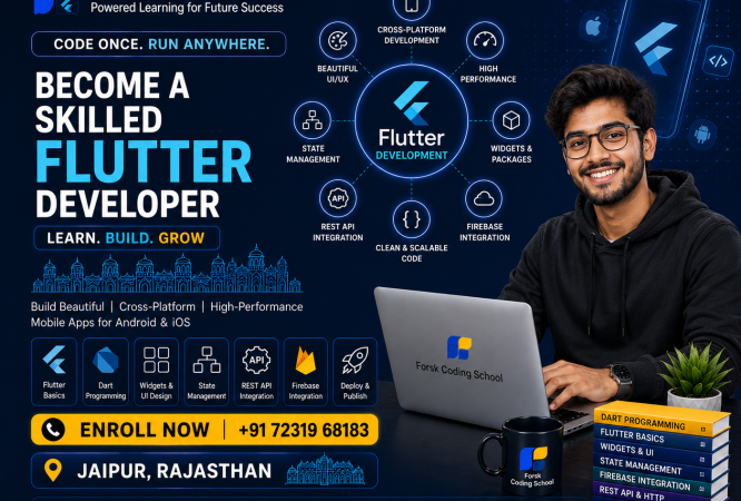 Become a Skilled Flutter Developer Course in Jaipur at Forsk Coding School