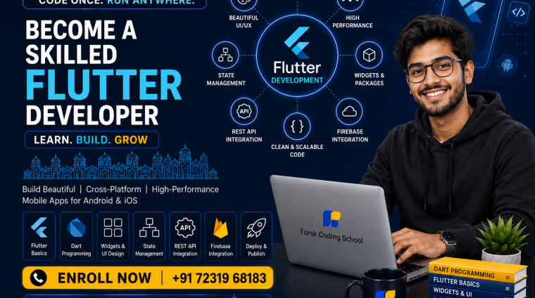 Become a Skilled Flutter Developer Course in Jaipur at Forsk Coding School