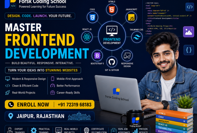 Master Frontend Development Course in Jaipur banner by Forsk Coding School