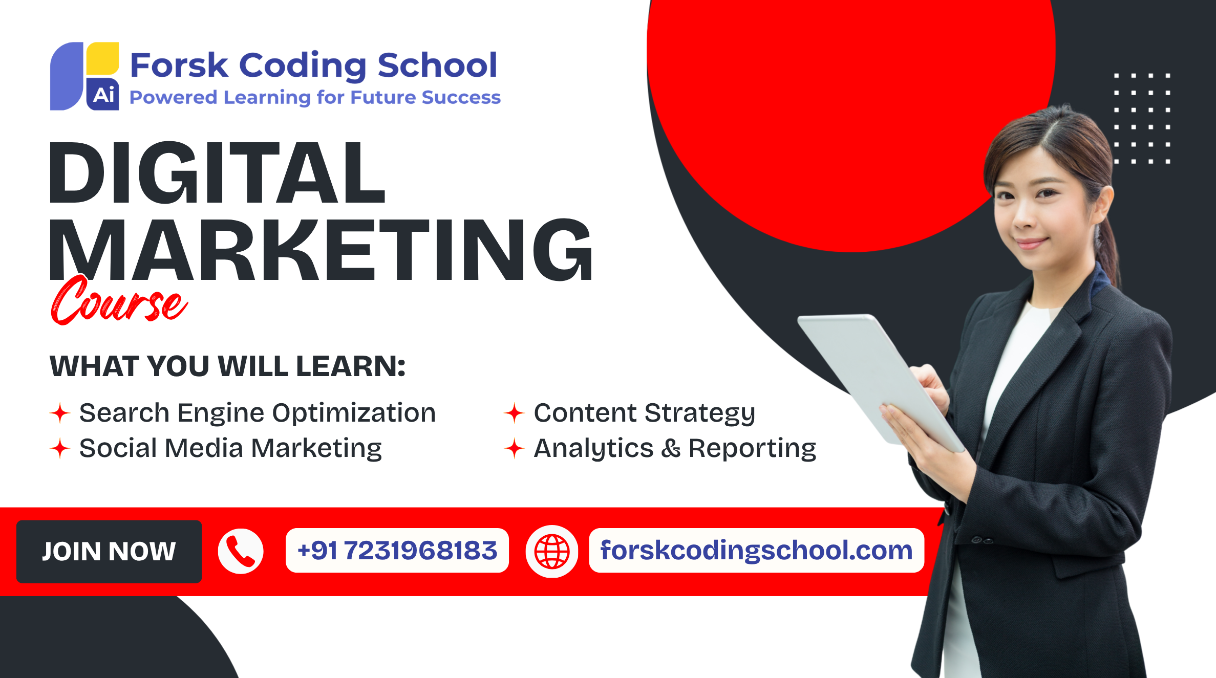 Digital Marketing course training in Jaipur at Forsk Coding School – SEO, SMM, Content Strategy