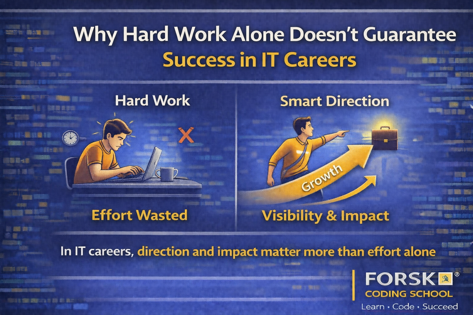 Difference between a job and a long-term career in IT