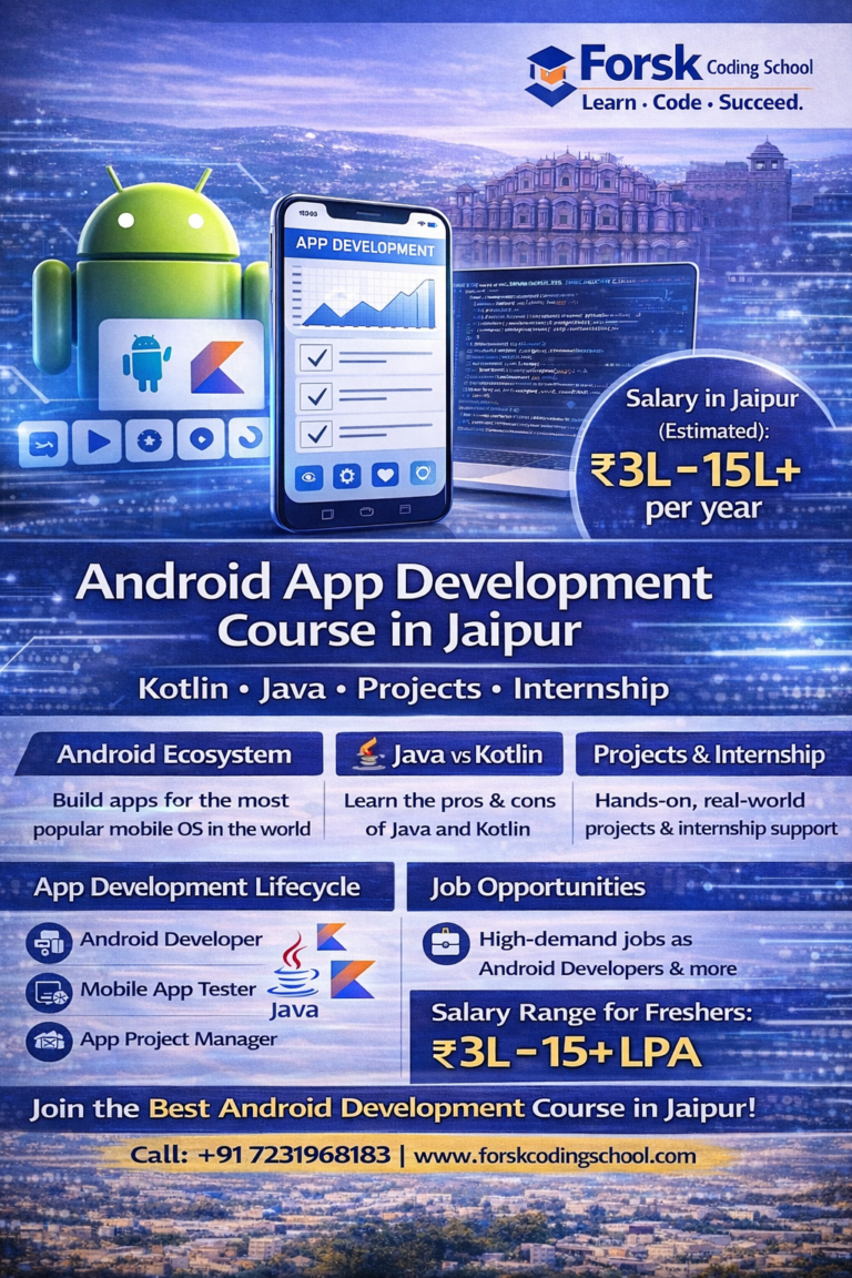 Android App Development Course in Jaipur at Forsk Coding School using Kotlin and Java
