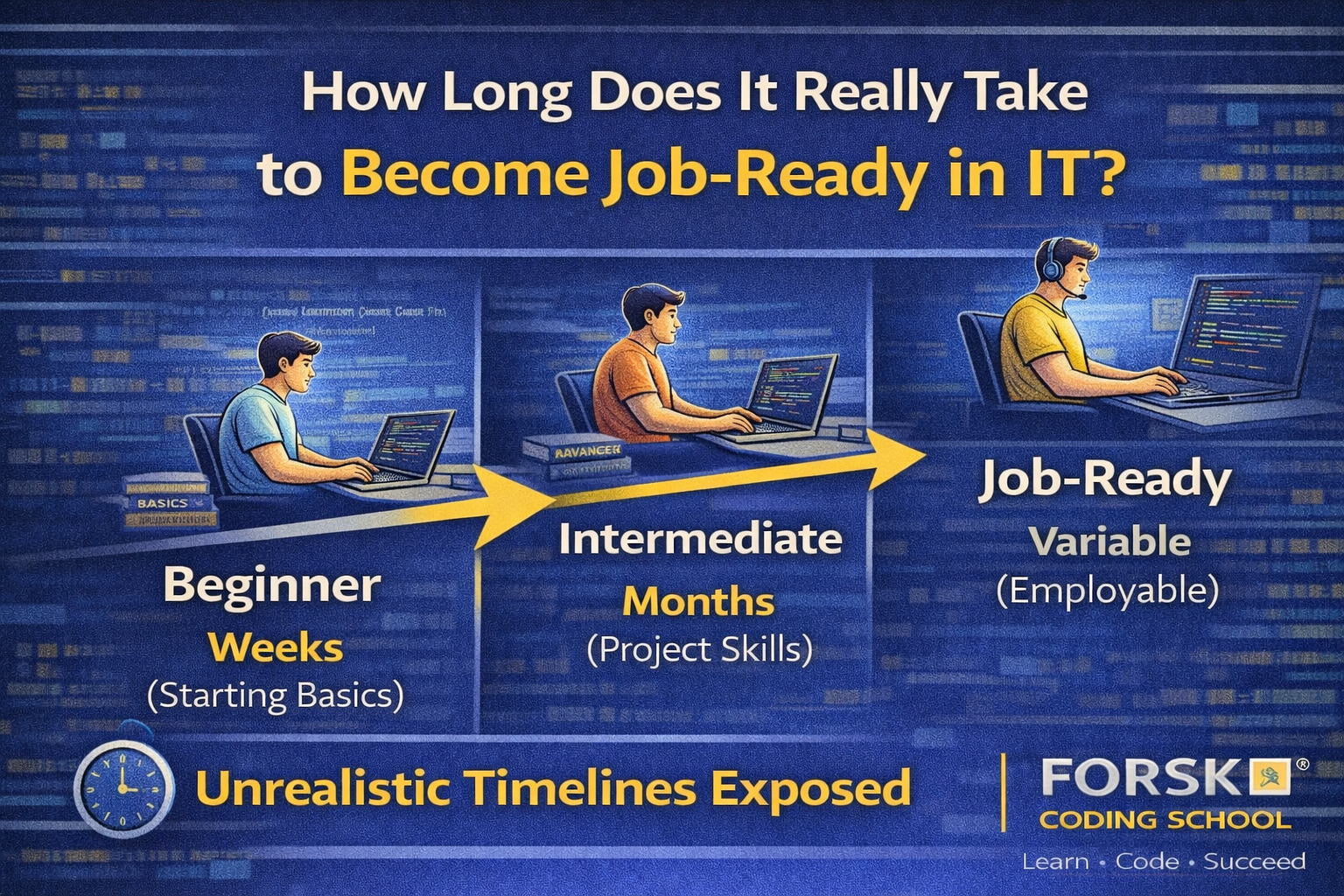 How long it really takes to become job ready in IT with realistic skill stages