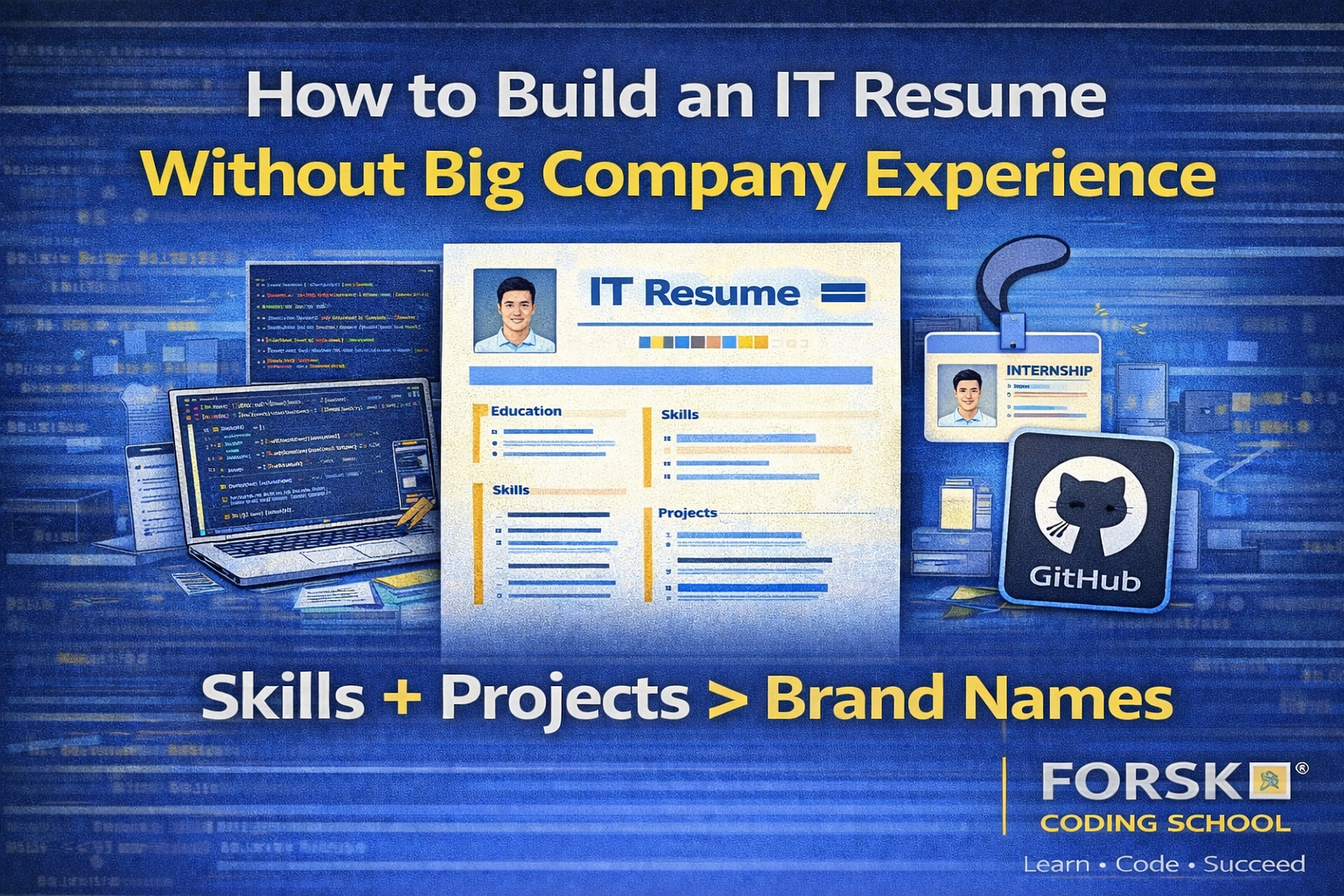 A professional 2025 IT resume layout for entry-level candidates focusing on technical skills and certifications rather than corporate history.