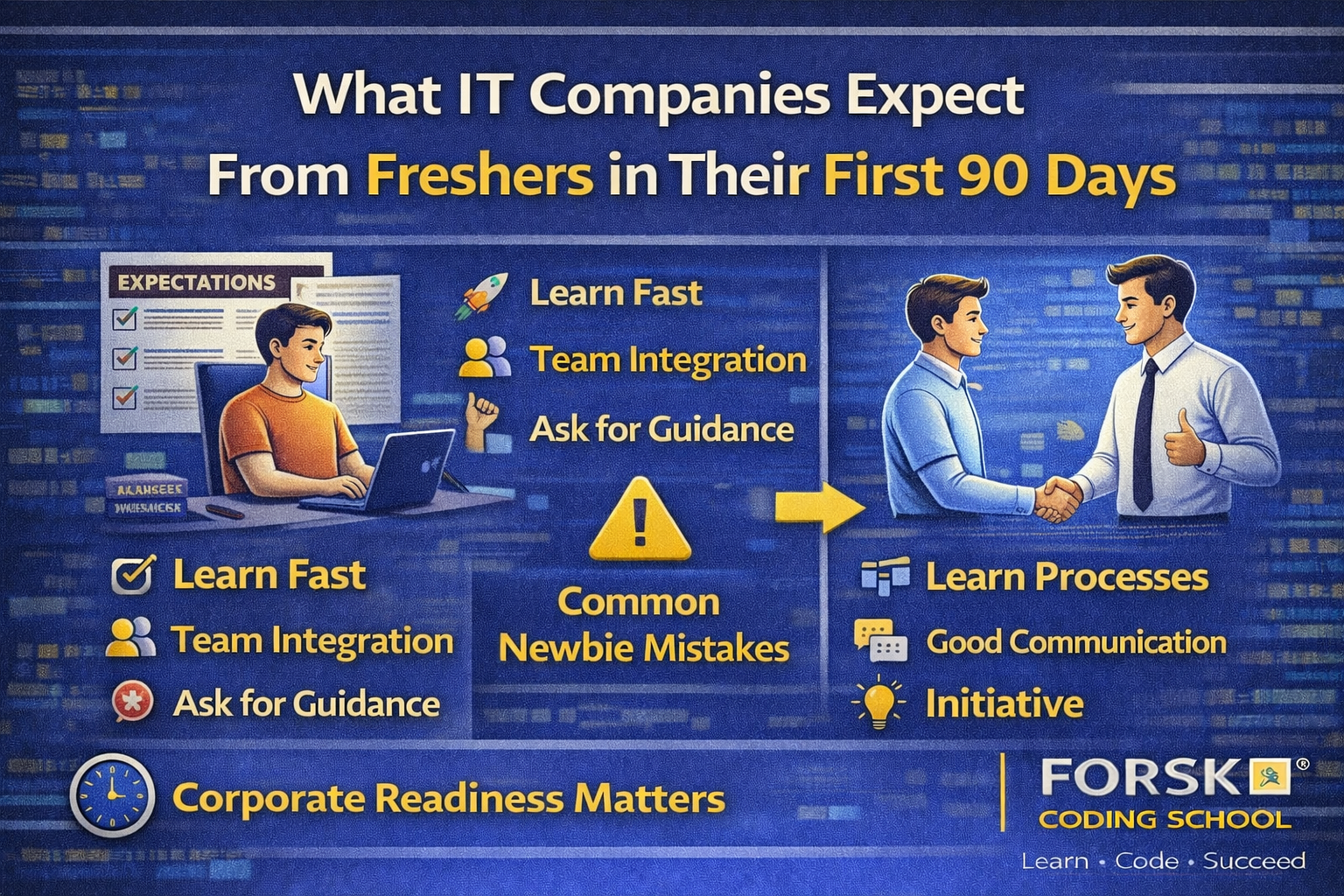 What IT companies expect from freshers in their first 90 days of IT job
