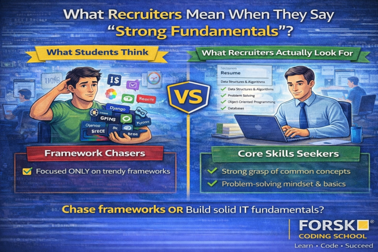 What recruiters mean by strong fundamentals in IT interviews for freshers