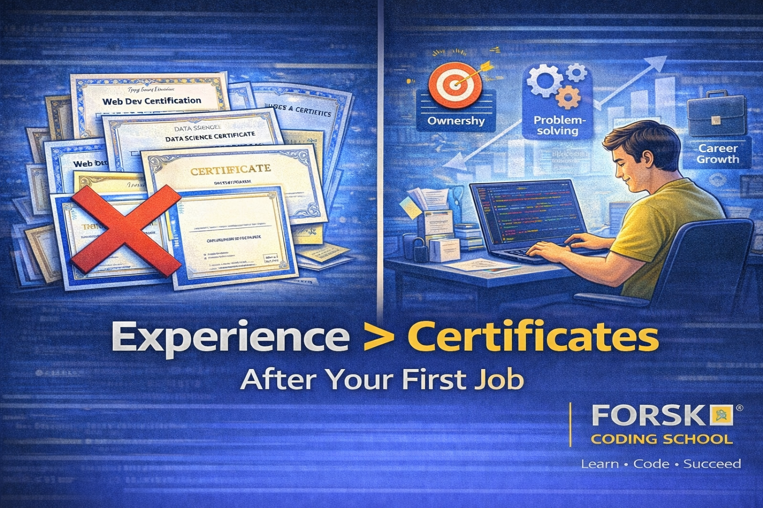 Why IT certificates stop working after your first job and experience matters more