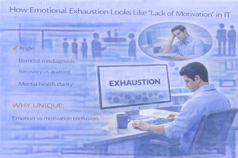 : Emotional exhaustion in IT professionals mistaken for lack of motivation