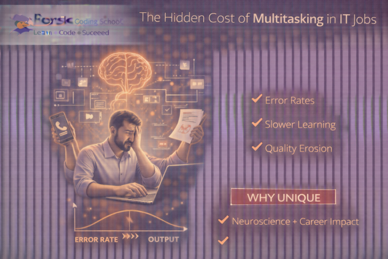 Hidden cost of multitasking in IT jobs causing errors and slower learning