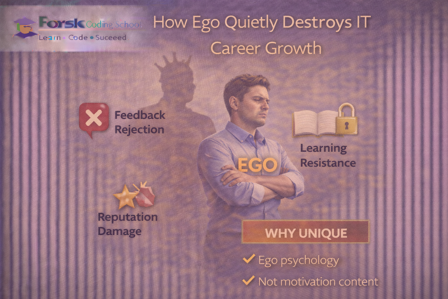 IT professional resisting feedback leading to stalled career growth