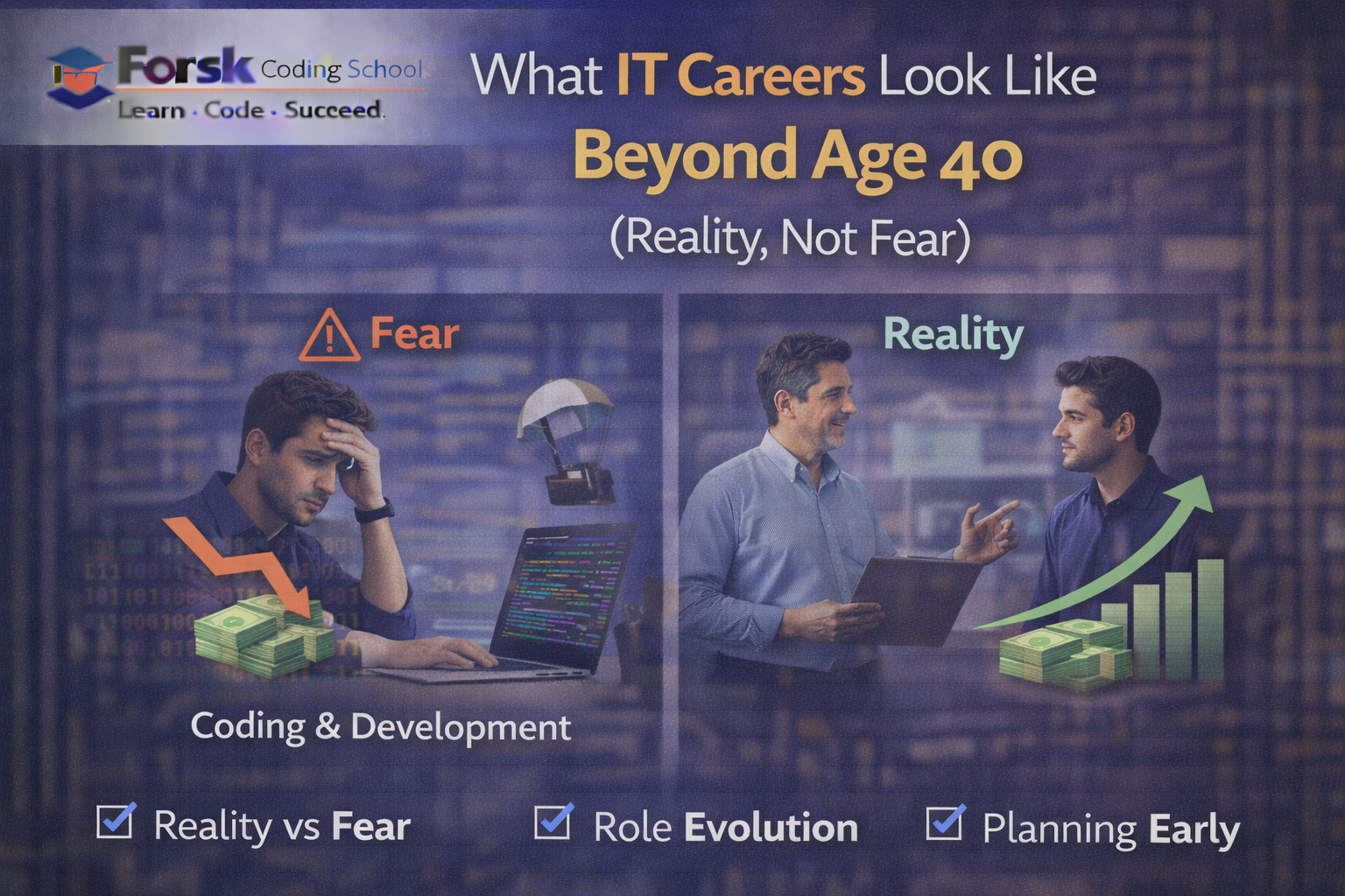 IT professional after age 40 planning career growth and role evolution with confidence