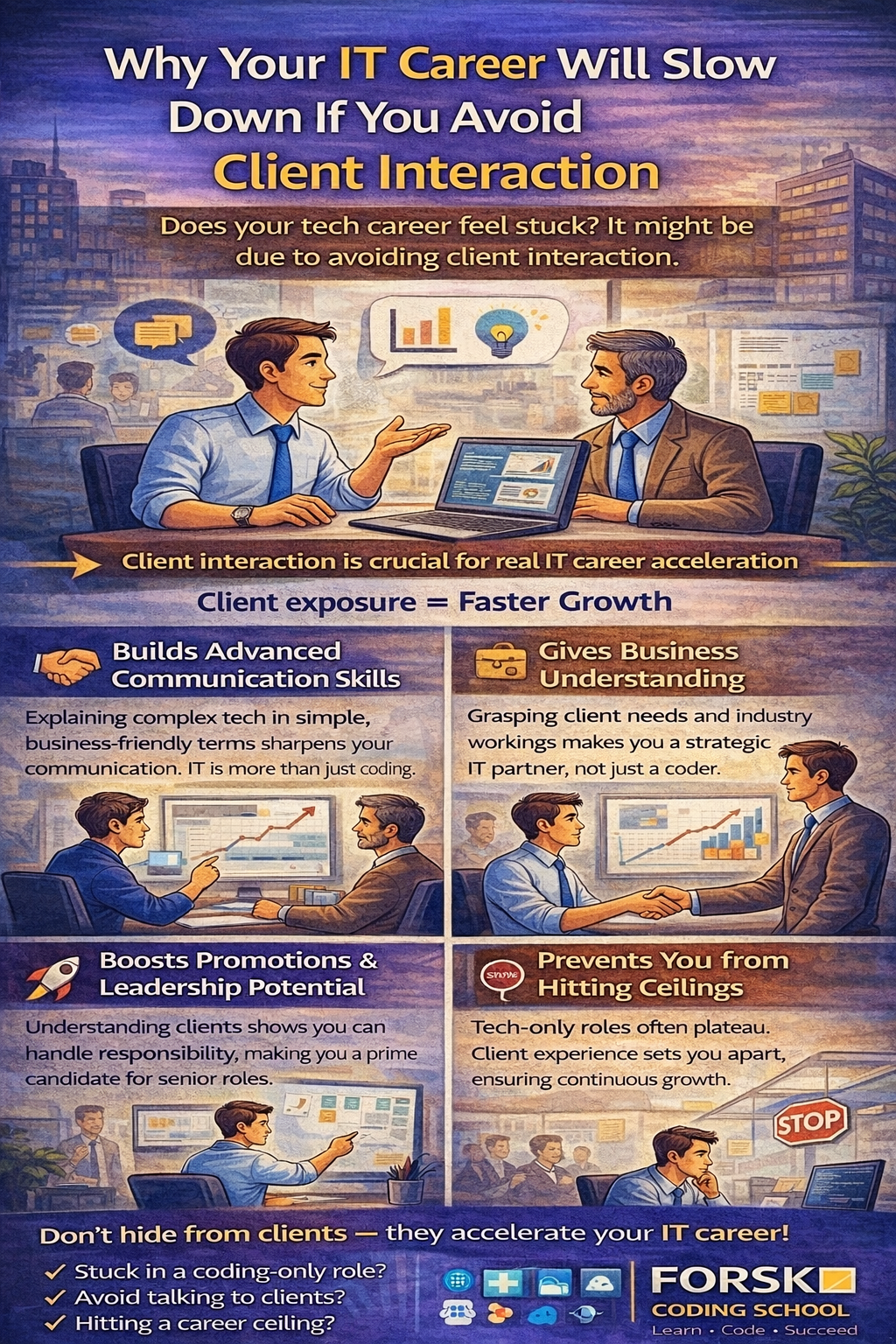 IT professional discussing project requirements with a client during a software development meeting