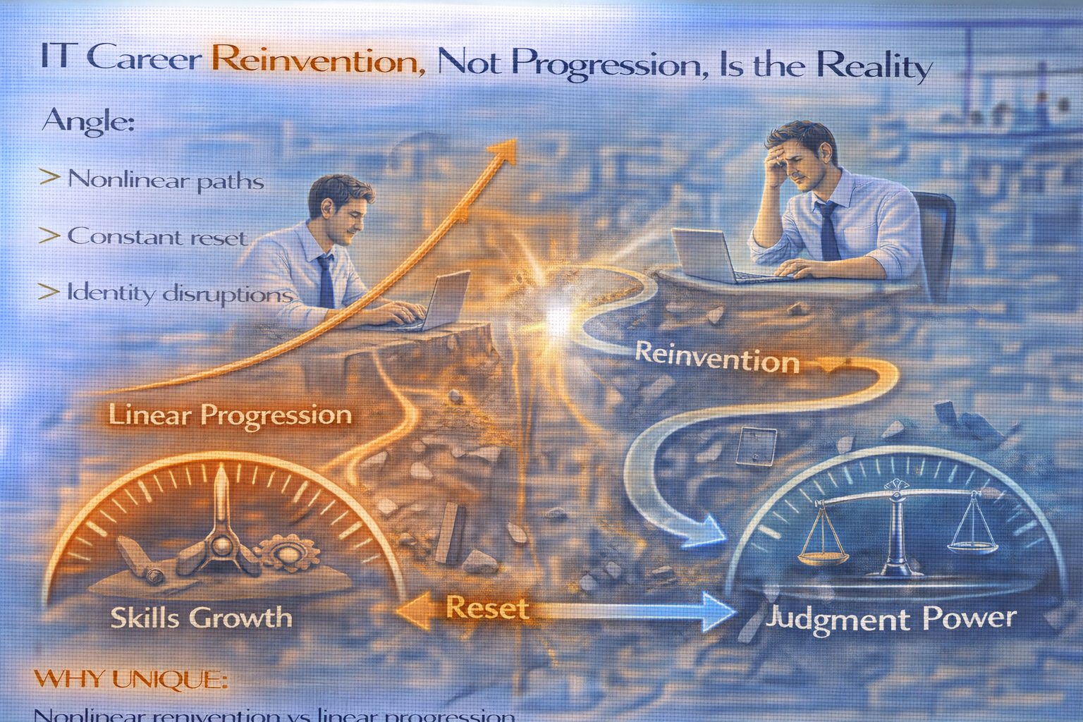 Why IT careers are about reinvention rather than linear progression
