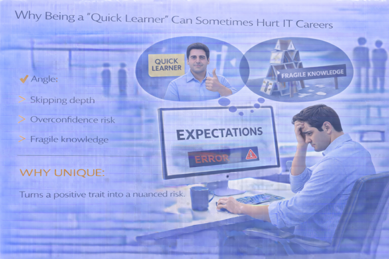 Why being a quick learner can hurt long-term IT career growth