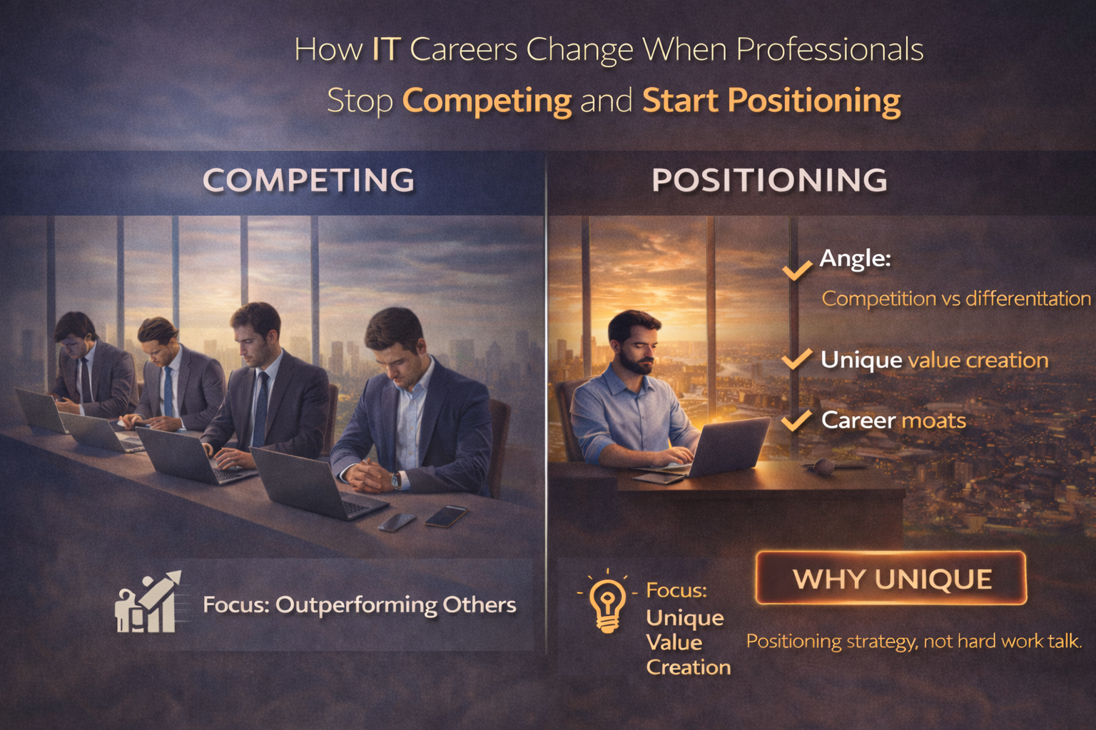 How IT careers change when professionals stop competing and focus on positioning and differentiation