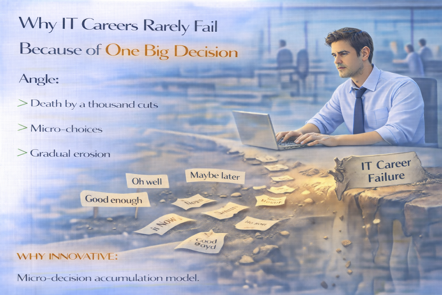 Why IT careers fail due to many small decisions over time
