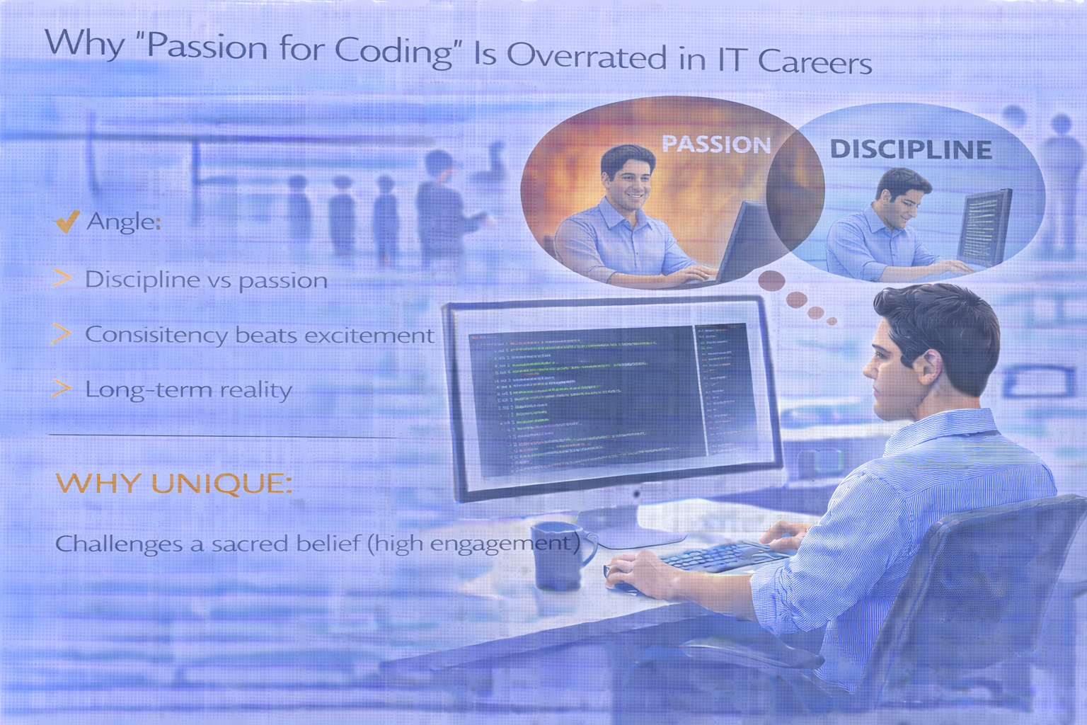Why passion for coding is overrated in IT careers