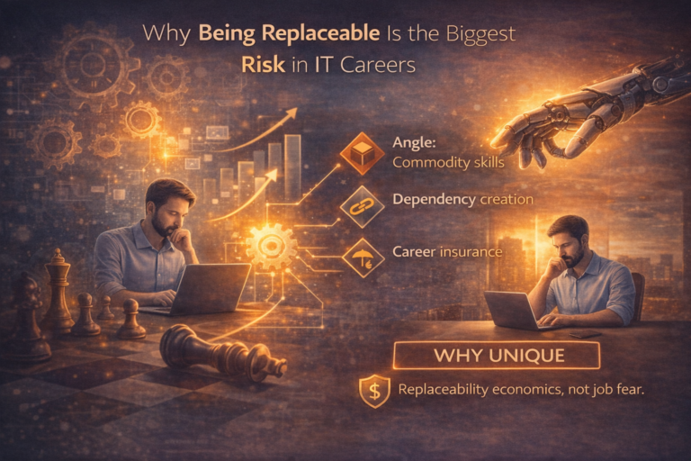 Why being replaceable is the biggest risk in IT careers explained through economics and career strategy