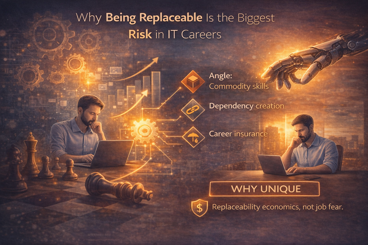 Why being replaceable is the biggest risk in IT careers explained through economics and career strategy