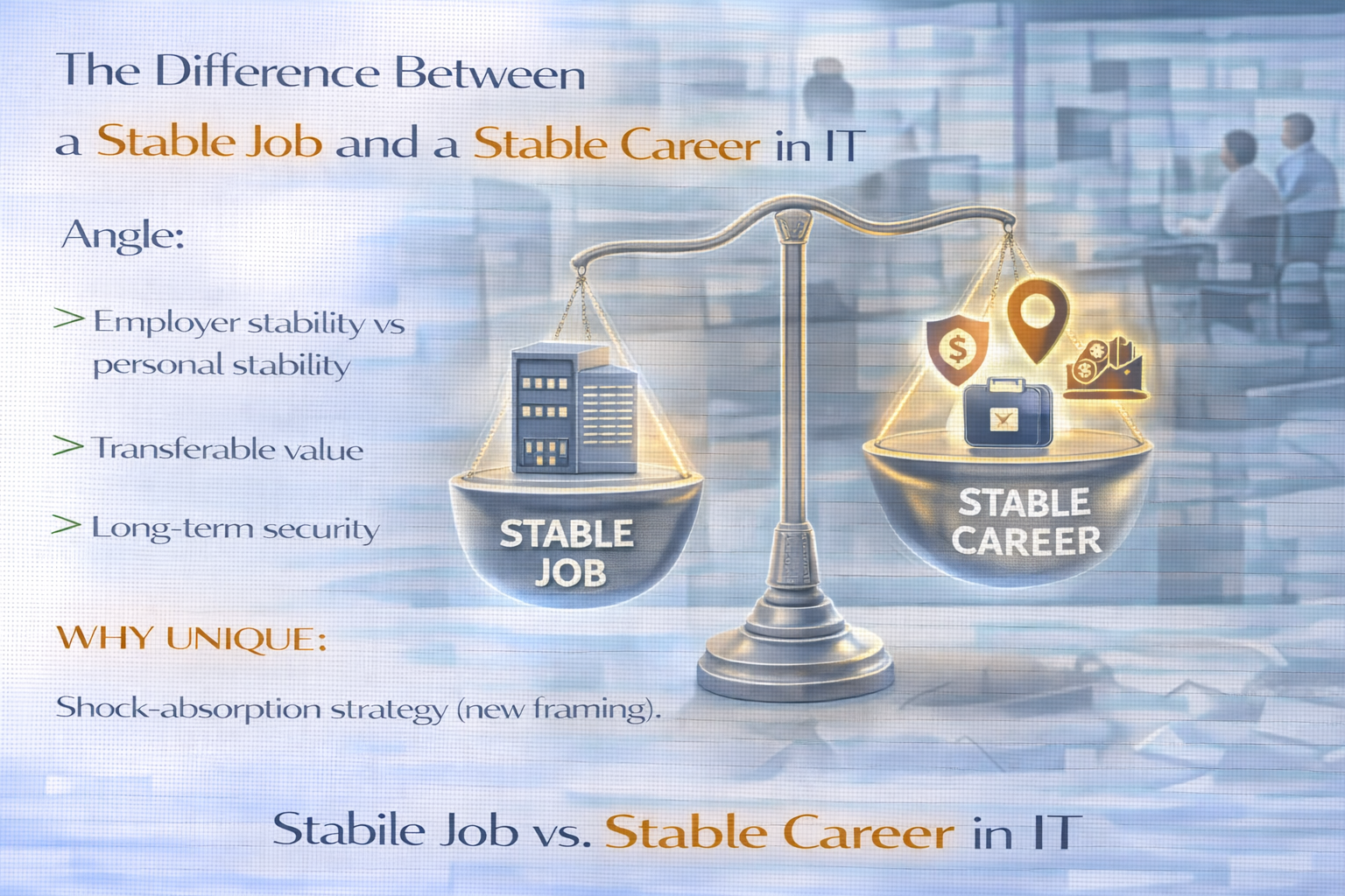 Difference between a stable job and a stable career in IT