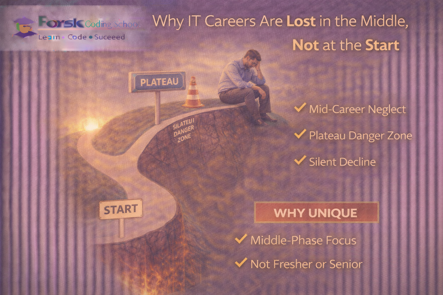 Mid-career IT professional facing stagnation and plateau