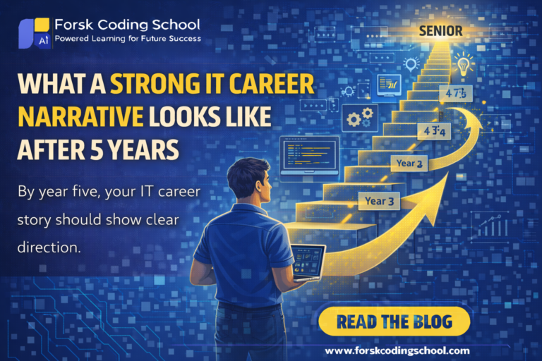 Mid-level IT professional showing clear career growth path